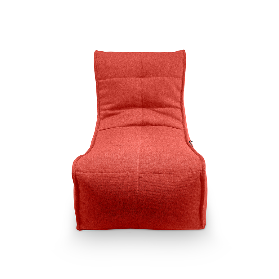 красное уличный бескаркасный диван Evolution Sofa жаккардовое для террасы, сада и веранды — крупный план