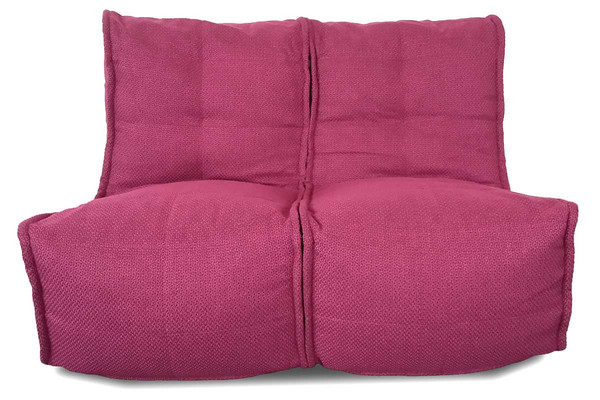 розовое двойной модульный диван Twin Couch из Sofa Weave для гостиной и переговорной — вид сбоку