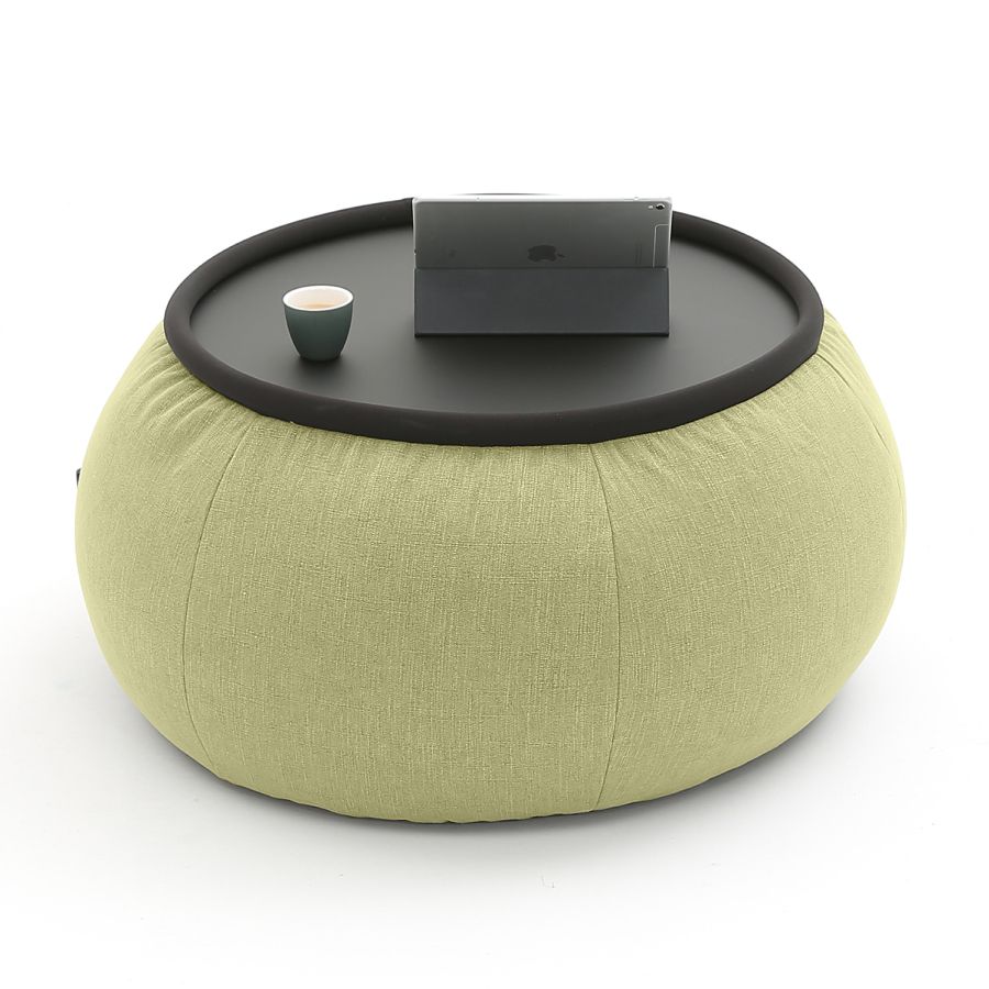 зелёное складной столик Versa Table шенилловое для гостиной и лаунж-зоны рядом с диваном
