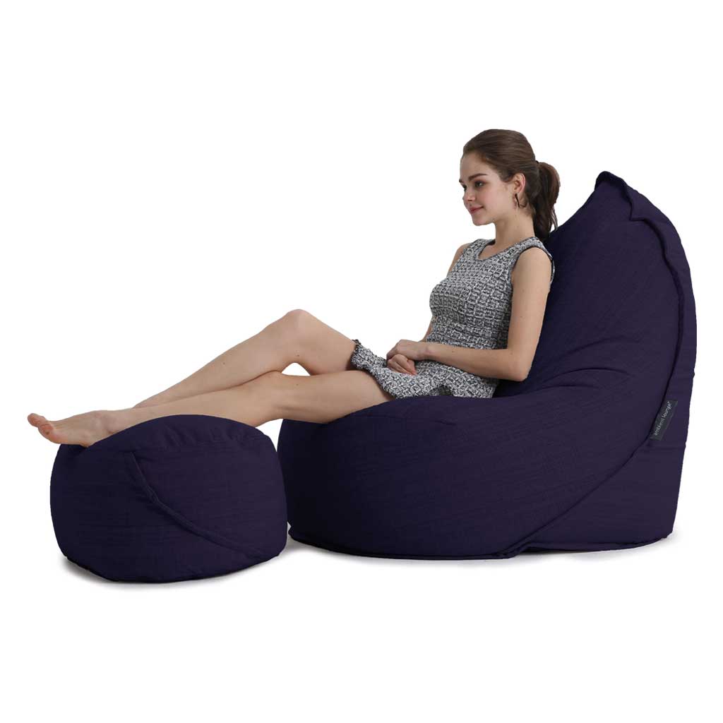 чёрное-графитовое бескаркасный диван Harmony Sofa шенилловое для гостиной и переговорной комнаты