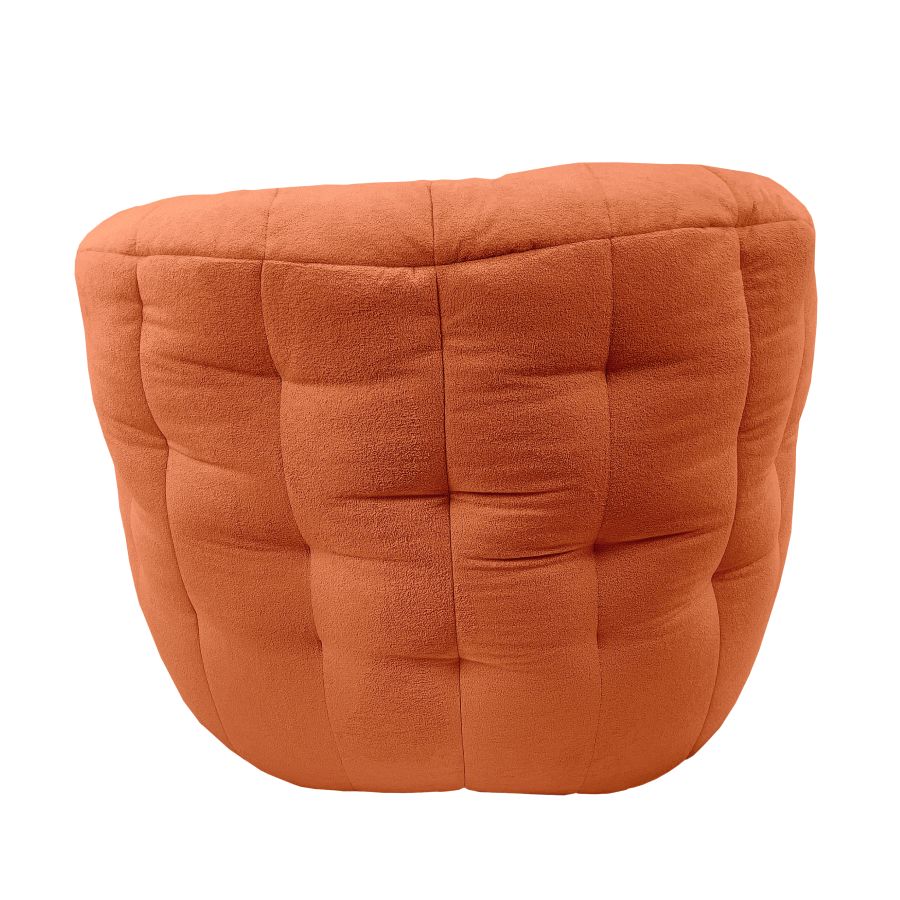терракотовое полукруглое бескаркасное кресло Butterfly Sofa — дизайн и качество