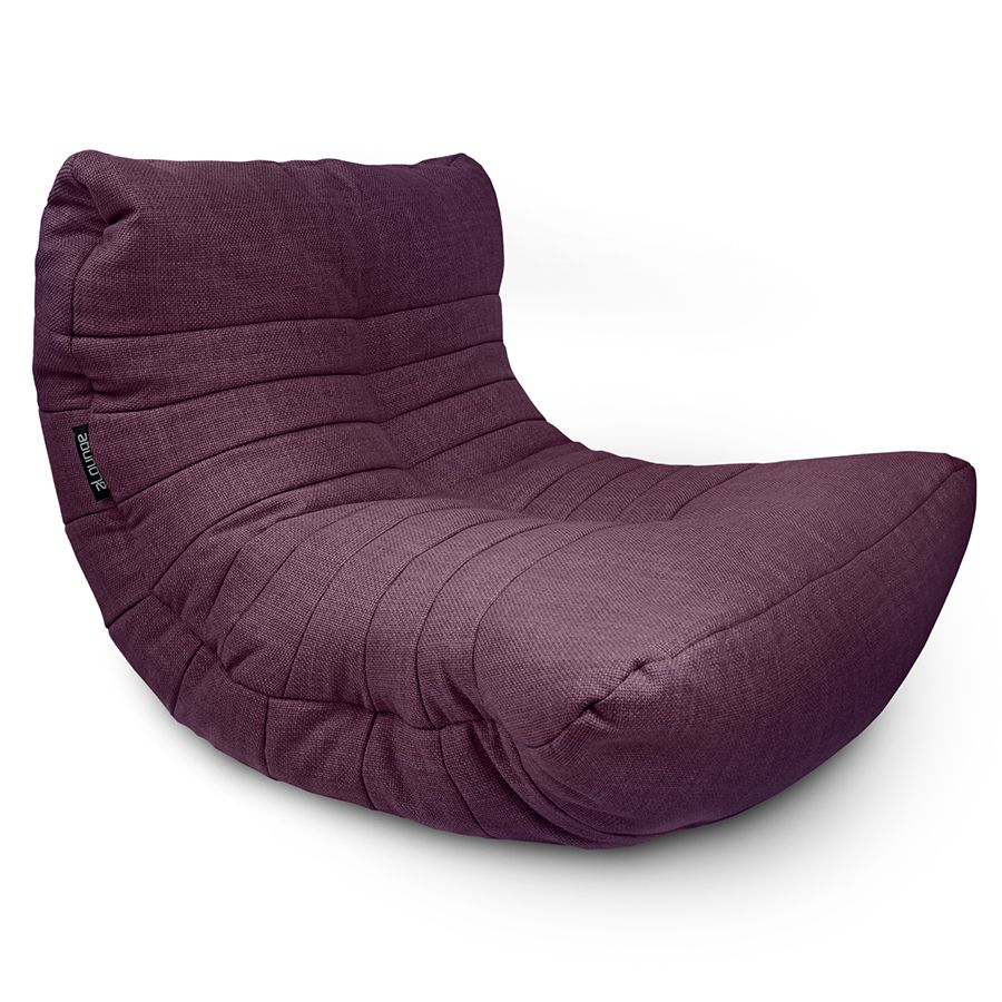 баклажановое акустический бескаркасный диван Acoustic Sofa из рогожки для домашнего кинотеатра, офиса и студии