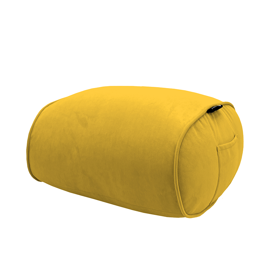 жёлтое просторное бескаркасное кресло Butterfly Sofa Deluxe велюровое для гостиной, переговорной и лаунж-зоны