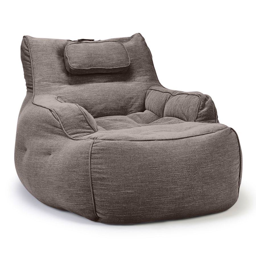 шоколадное уличное лаунж-кресло Tranquility Armchair шенилловое для террасы, сада и веранды