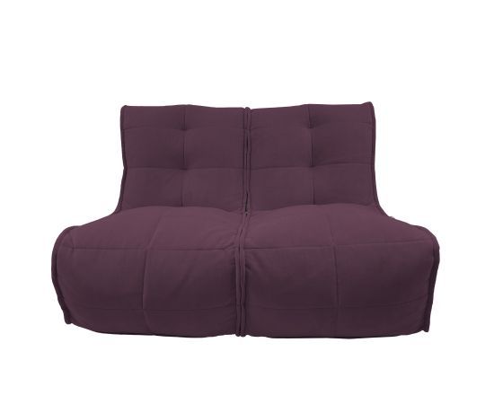 баклажановое двойной модульный диван Twin Couch велюровое в интерьере гостиная