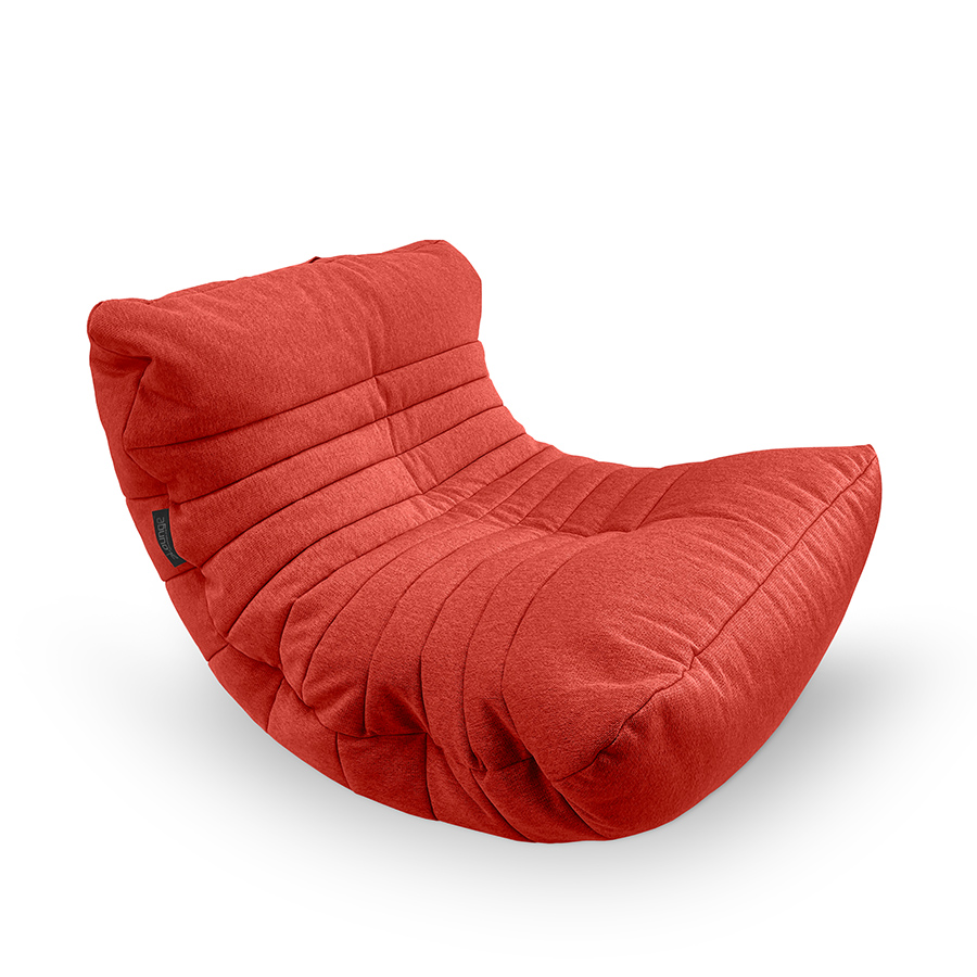 красное акустический бескаркасный диван Acoustic Sofa жаккардовое для домашнего кинотеатра, офиса и студии