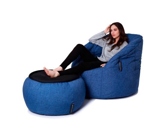 синее комплект лаунж-мебели Cove Package из Sofa Weave в интерьере гостиная
