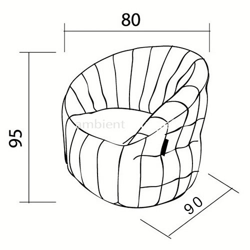 тёмно-серое полукруглое бескаркасное кресло Butterfly Sofa уличное из олефина для гостиной, домашнего кинотеатра и офиса — фото в интерьере