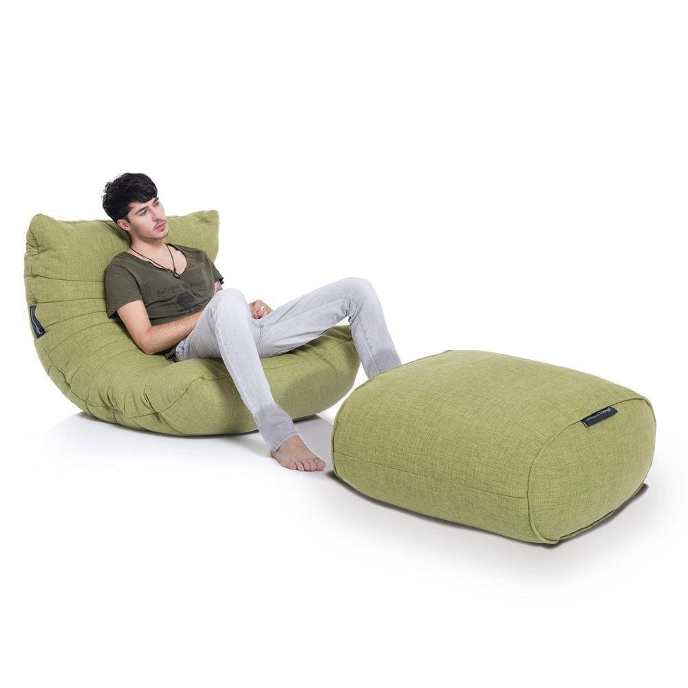 зелёное акустическое кресло-мешок Acoustic Lounge из Sofa Weave для офиса, переговорной и студии