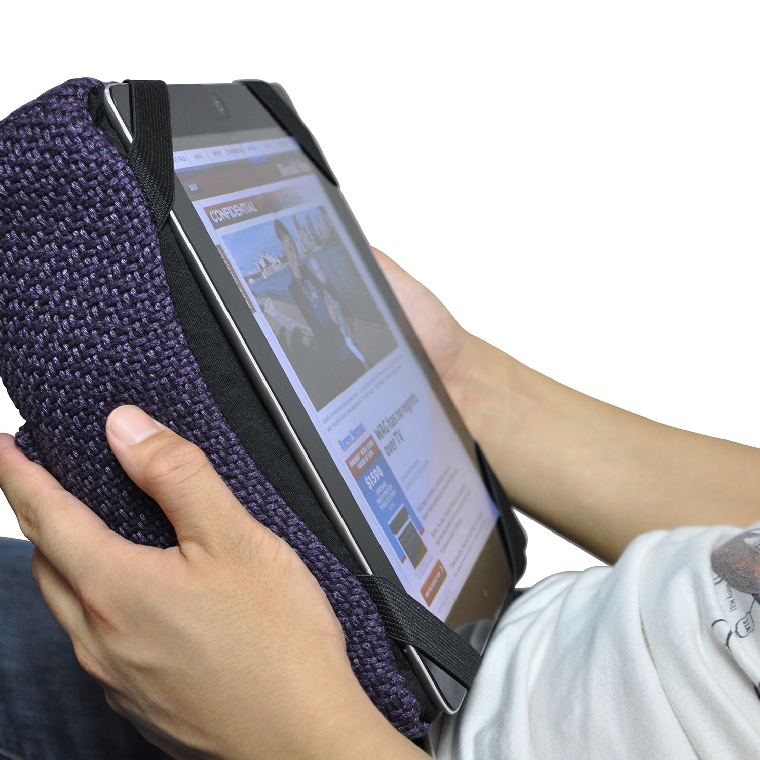 Tech Pillow - Aubergine Dream (Sofa Weave) — вид сбоку