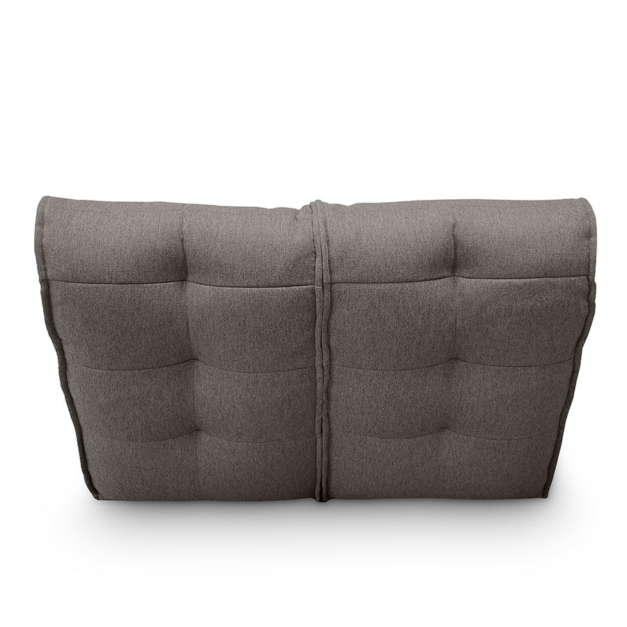 тёмно-серое двойной модульный диван Twin Couch жаккардовое для гостиной и переговорной — вид сбоку