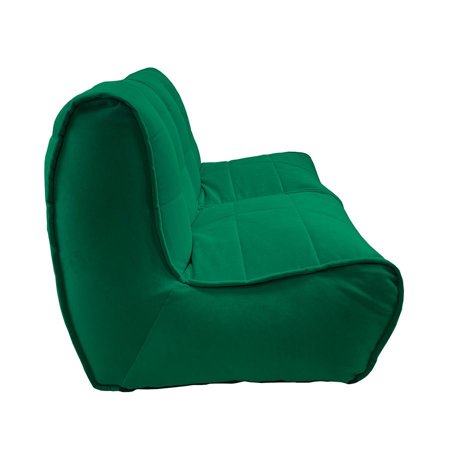 зелёное двойной модульный диван Twin Couch велюровое для гостиной и переговорной — фото в интерьере