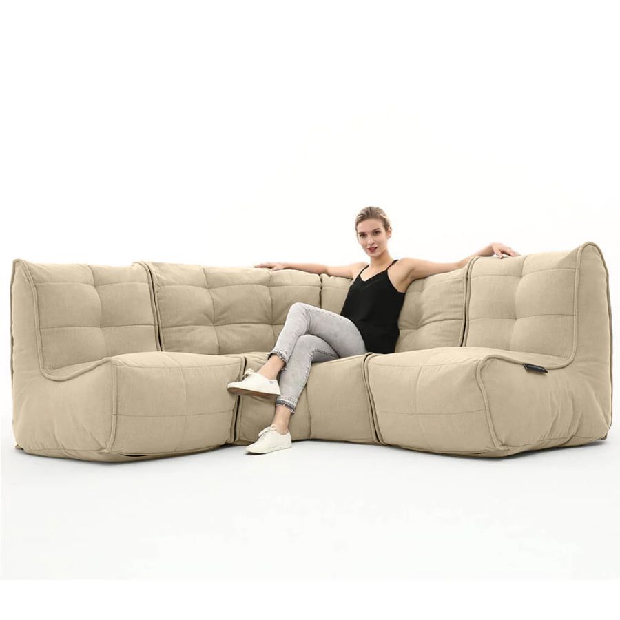 натуральное угловой модульный диван Mod3 Cozy Corner шенилловое для гостиной и кабинета