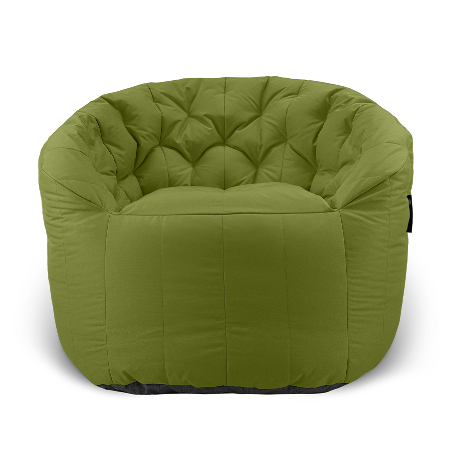 зелёное полукруглое бескаркасное кресло Butterfly Sofa уличное (Oxford) для гостиной, домашнего кинотеатра и офиса