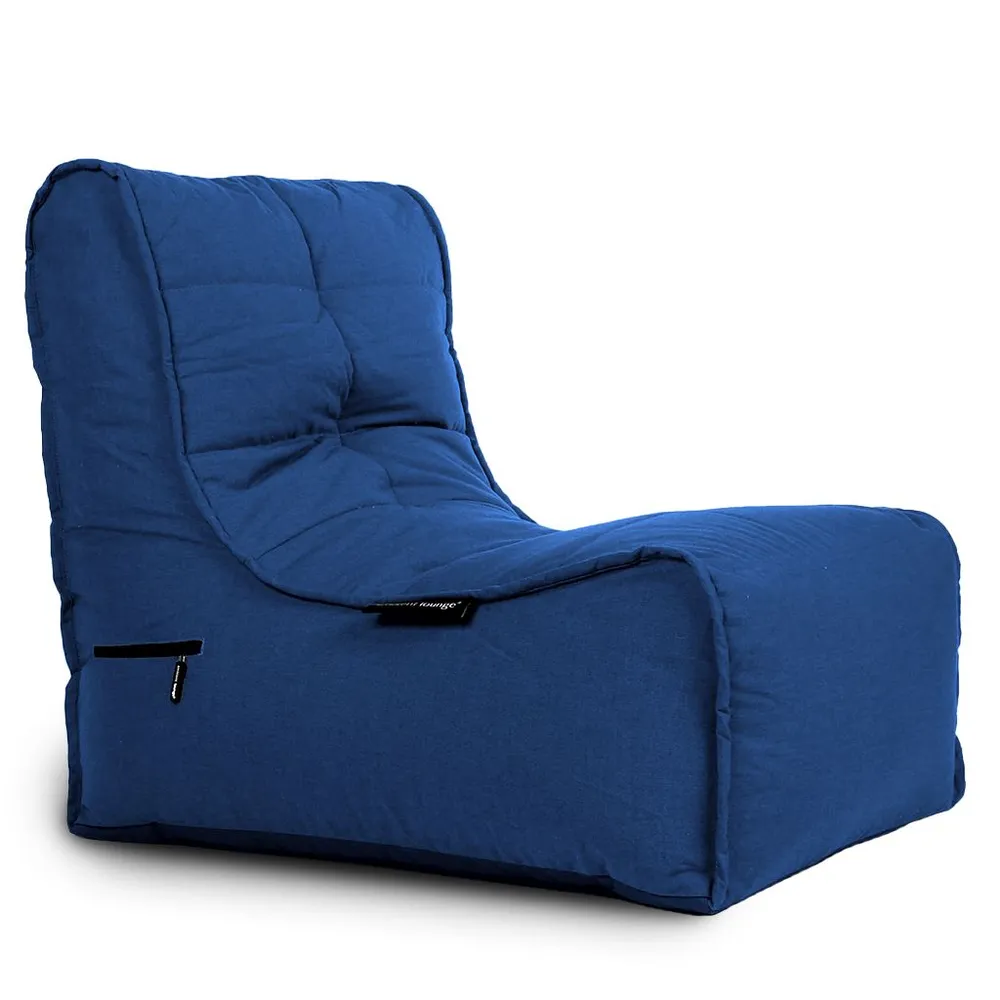 тёмно-синее уличный бескаркасный диван Evolution Sofa уличное (Oxford) для террасы, сада и веранды