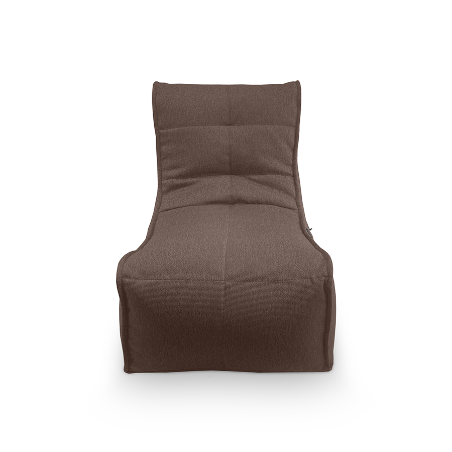 шоколадное уличный бескаркасный диван Evolution Sofa жаккардовое для террасы, сада и веранды — крупный план