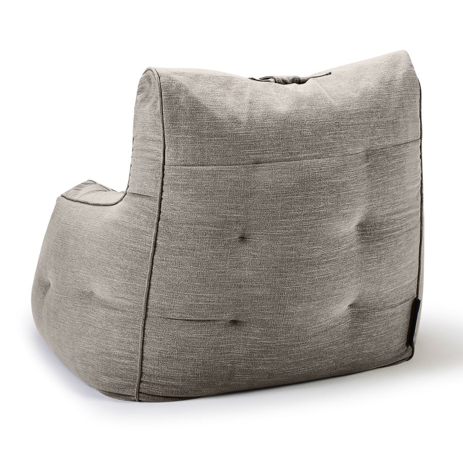 серое уличное лаунж-кресло Tranquility Armchair шенилловое для террасы, сада и веранды — вид сбоку
