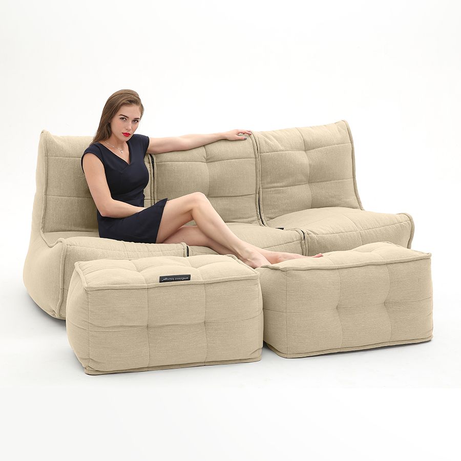 натуральное просторный диван-кинотеатр Mod3 Movie Couch Deluxe шенилловое для домашнего кинотеатра