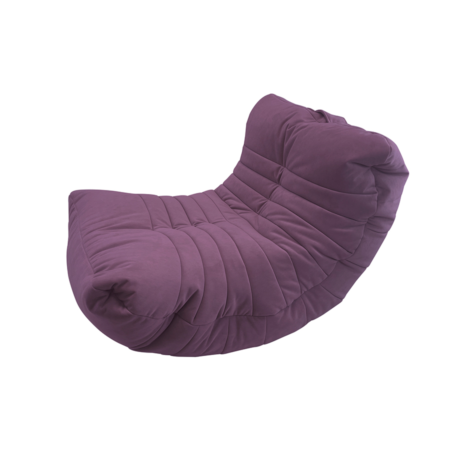 розовое акустический бескаркасный диван Acoustic Sofa велюровое для домашнего кинотеатра, офиса и студии — фото в интерьере