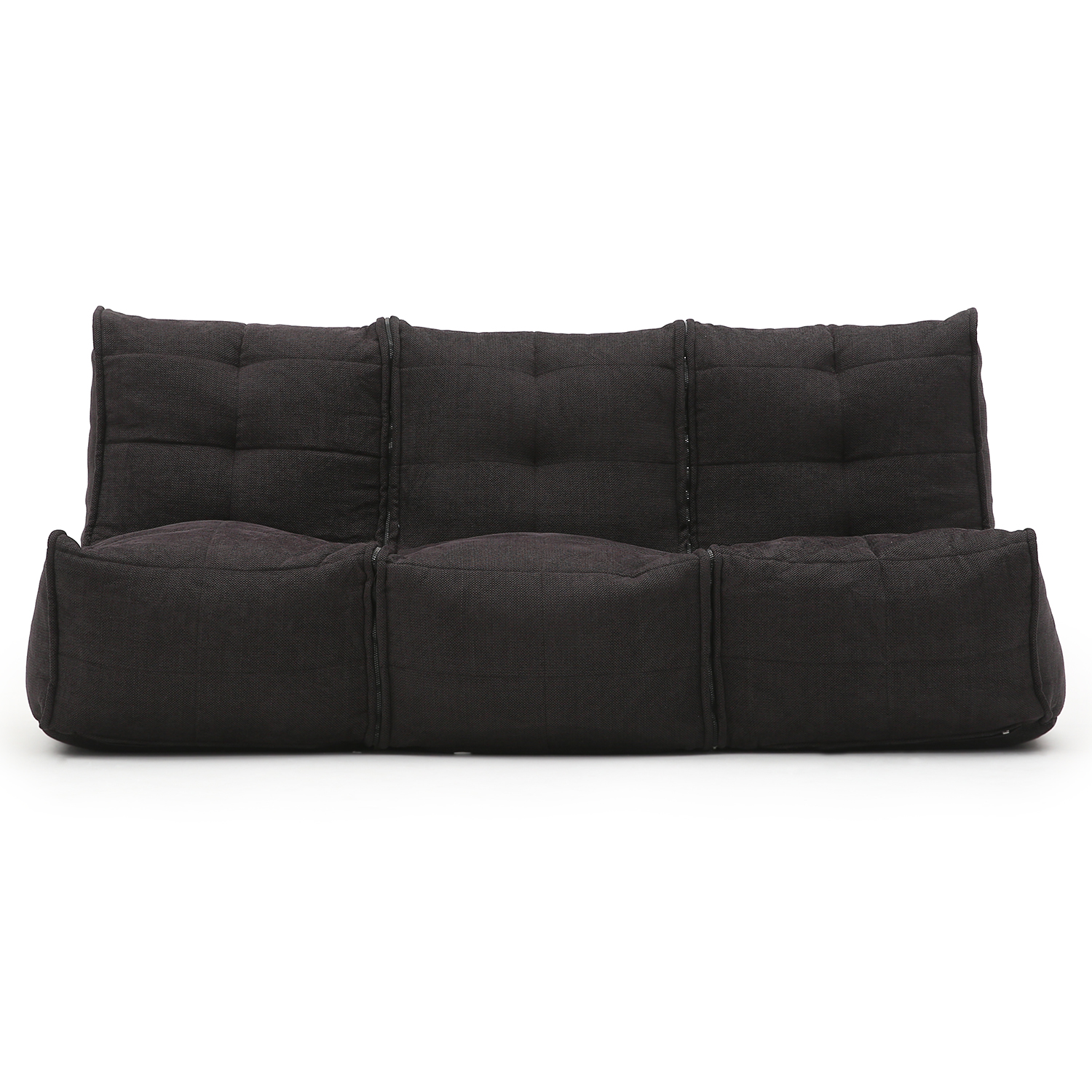 чёрное-графитовое модульный диван-кинотеатр Mod3 Movie Couch из Sofa Weave для домашнего кинотеатра и гостиной — вид сбоку