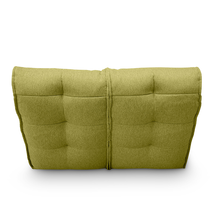 зелёное двойной модульный диван Twin Couch жаккардовое для гостиной и переговорной — вид сбоку