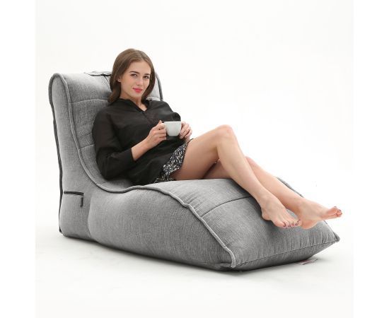 тёмно-серое бескаркасный лаунж-диван Avatar Sofa шенилловое для гостиной, кабинета и лаунж-зоны