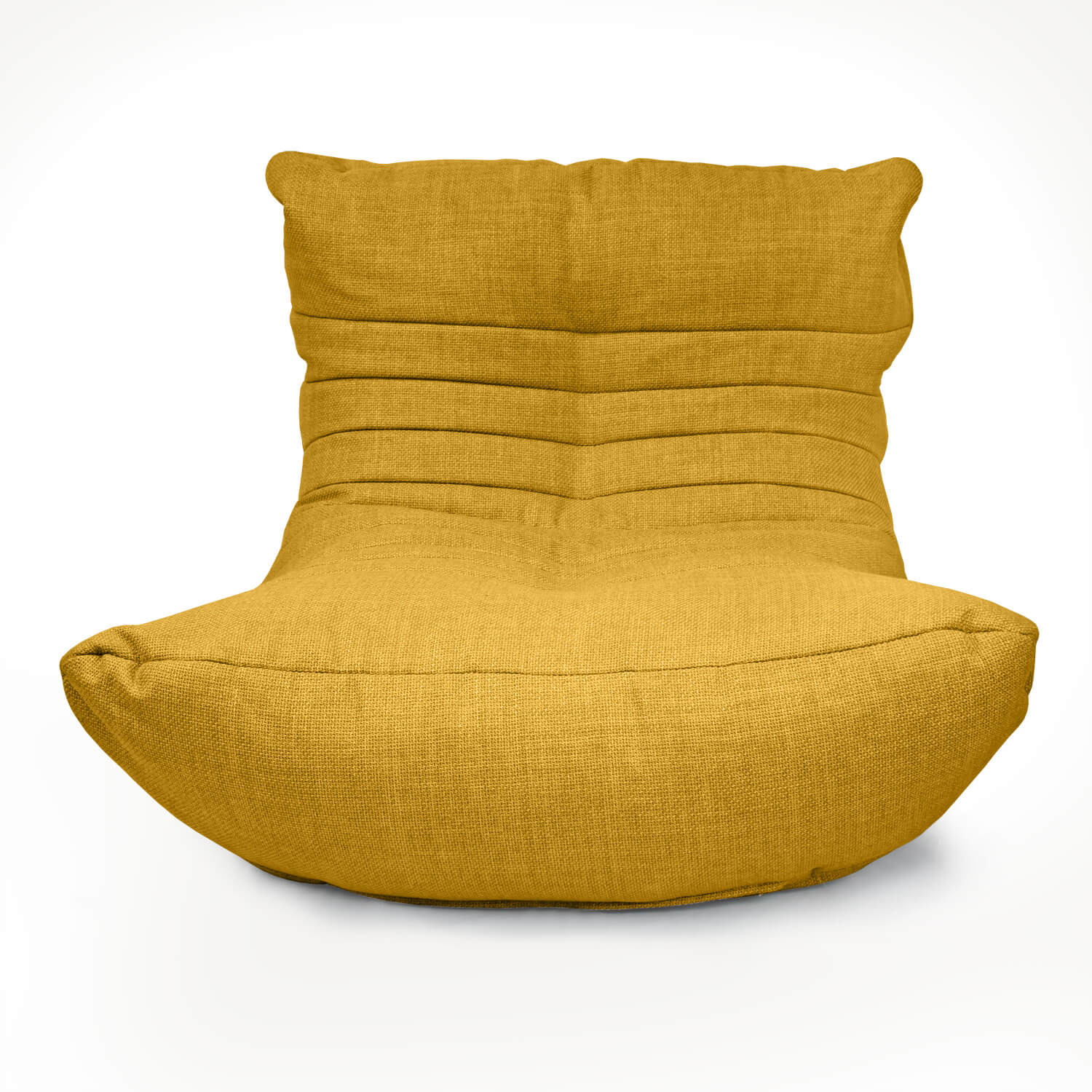 жёлтое акустический бескаркасный диван Acoustic Sofa из рогожки для домашнего кинотеатра, офиса и студии