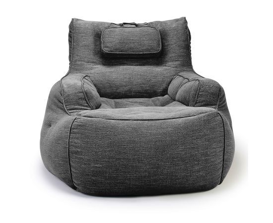 чёрное-графитовое уличное лаунж-кресло Tranquility Armchair шенилловое для террасы, сада и веранды