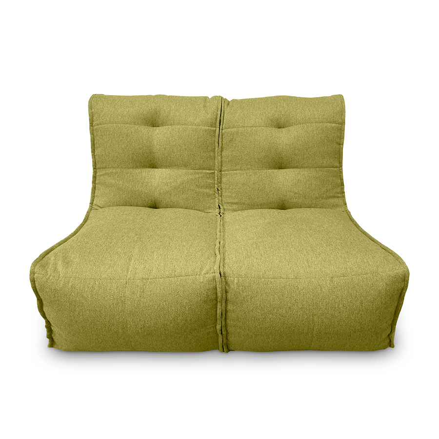 зелёное двойной модульный диван Twin Couch жаккардовое для гостиной и переговорной