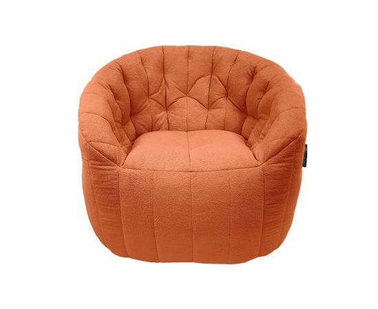 терракотовое полукруглое бескаркасное кресло Butterfly Sofa для гостиной, домашнего кинотеатра и офиса