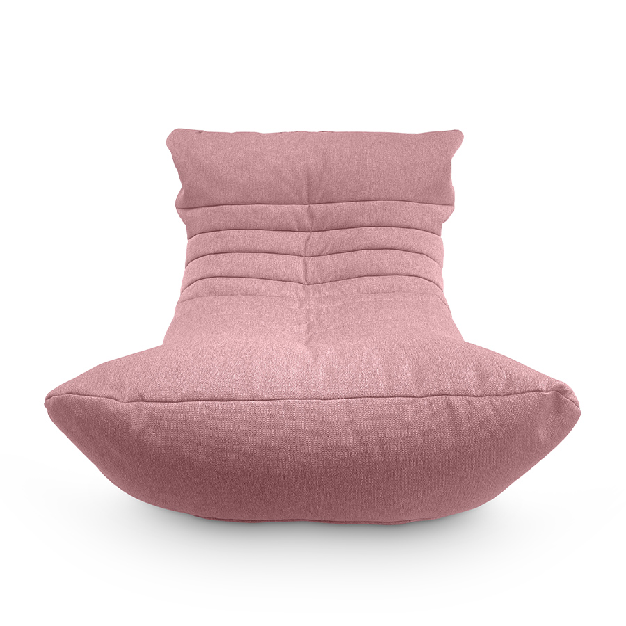 розовое акустический бескаркасный диван Acoustic Sofa жаккардовое для домашнего кинотеатра, офиса и студии — фото в интерьере