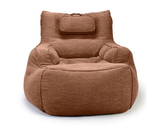 терракотовое уличное лаунж-кресло Tranquility Armchair шенилловое для террасы, сада и веранды