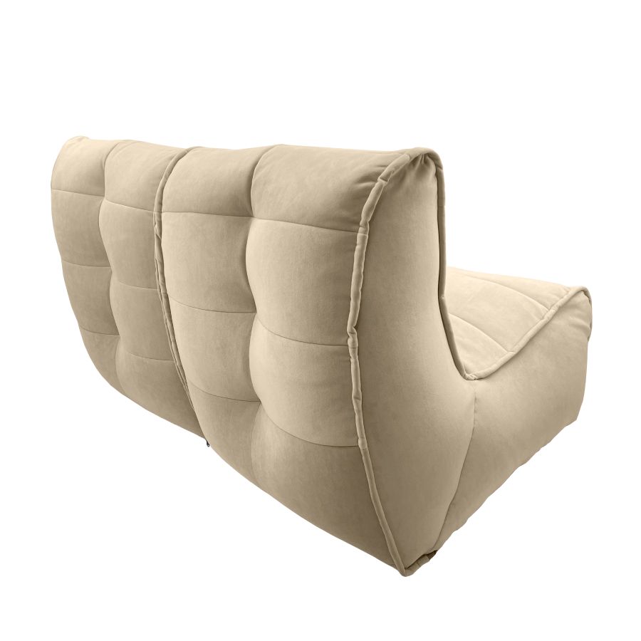натуральное двойной модульный диван Twin Couch велюровое для гостиной и переговорной — вид сбоку