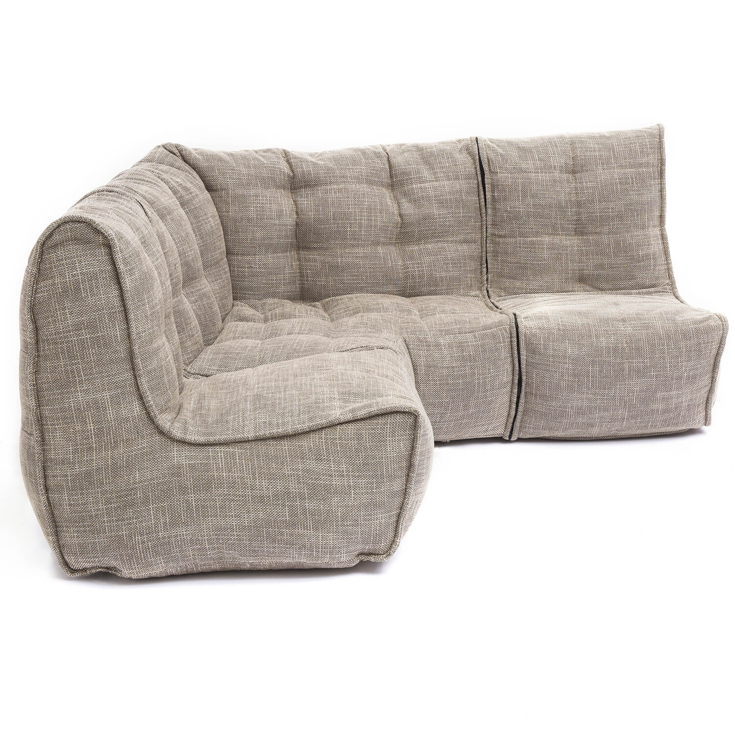 натуральное угловой модульный диван Mod3 Cozy Corner из Sofa Weave для гостиной и кабинета — крупный план