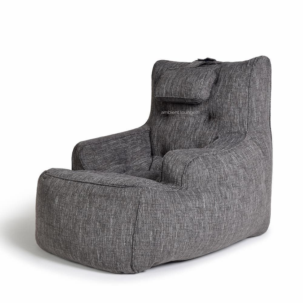 тёмно-серое уличное лаунж-кресло Tranquility Armchair из Sofa Weave для террасы, сада и веранды