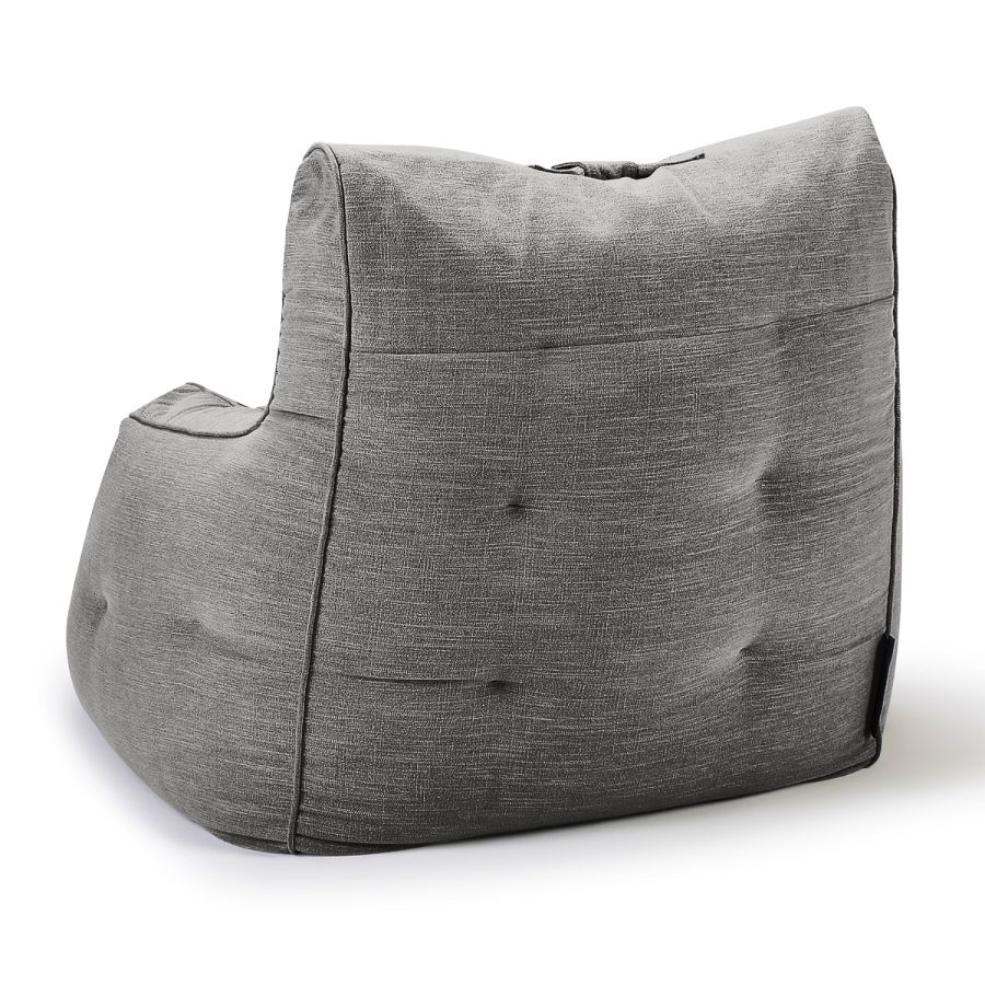 тёмно-серое уличное лаунж-кресло Tranquility Armchair шенилловое для террасы, сада и веранды — вид сбоку