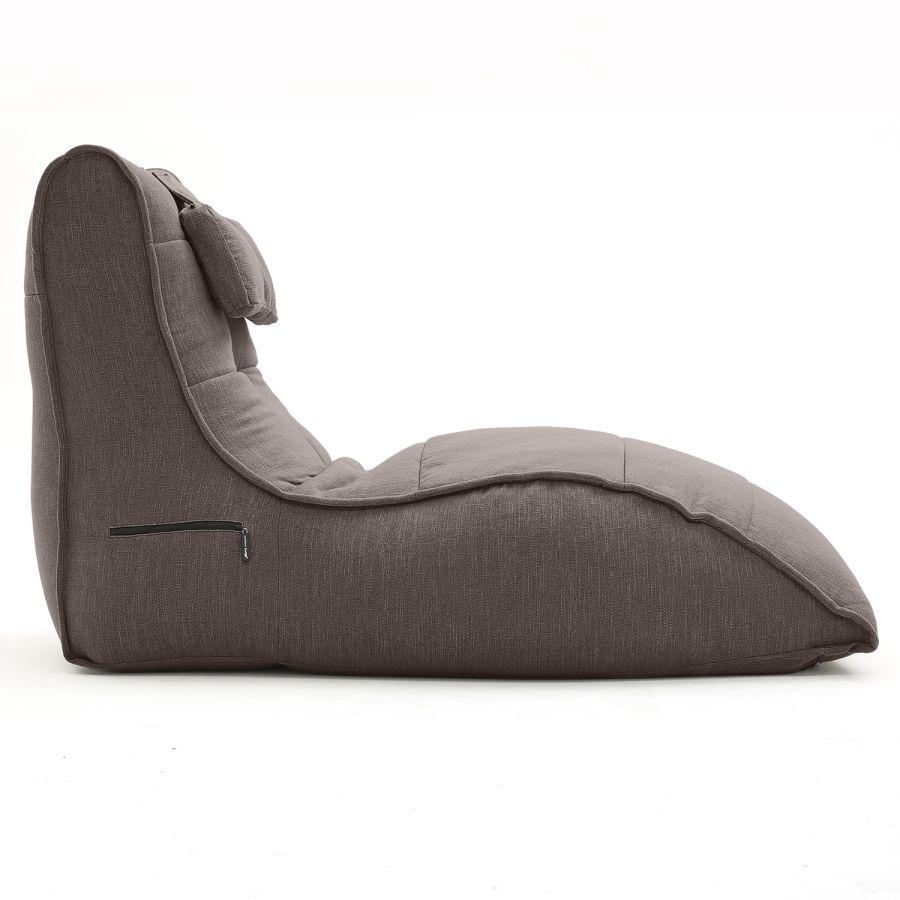 шоколадное бескаркасный лаунж-диван Avatar Sofa шенилловое для гостиной, кабинета и лаунж-зоны — вид сбоку