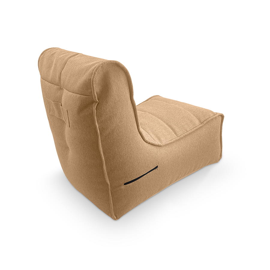 натуральное уличный бескаркасный диван Evolution Sofa жаккардовое для террасы, сада и веранды — фото в интерьере