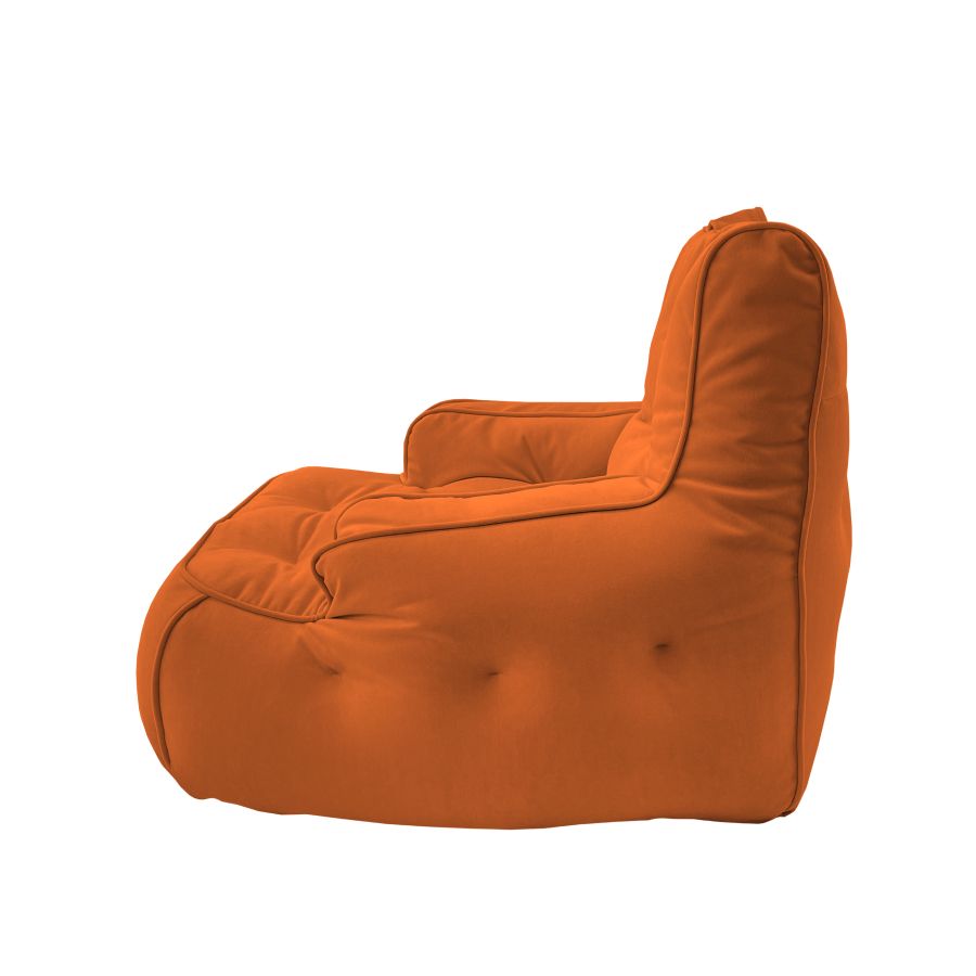терракотовое уличное лаунж-кресло Tranquility Armchair велюровое — дизайн и качество