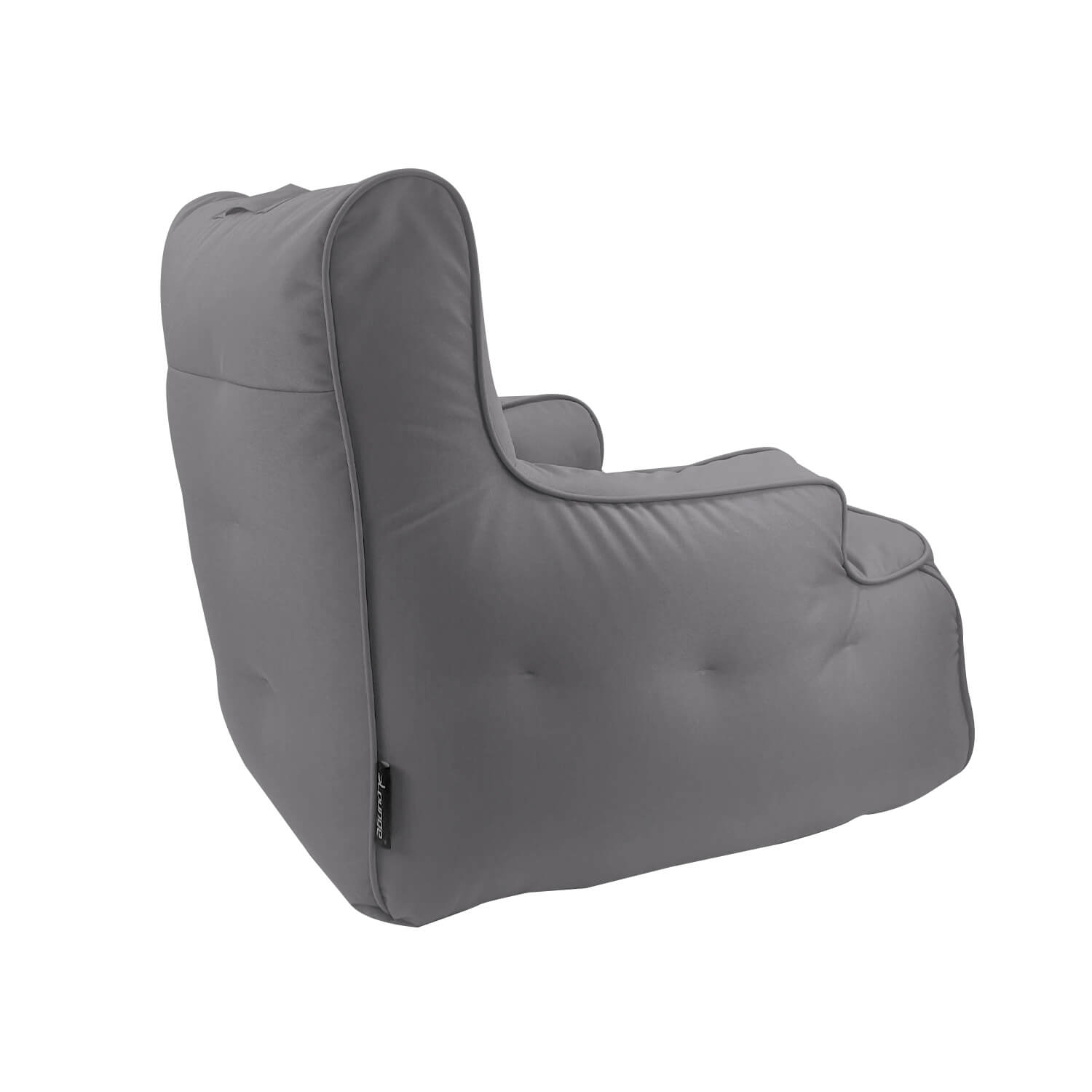 тёмно-серое уличное лаунж-кресло Tranquility Armchair уличное из олефина для террасы, сада и веранды — вид сбоку