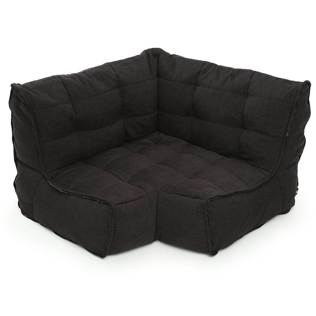 чёрное-графитовое угловой элемент дивана Twin Modular Corner из Sofa Weave для гостиной — угловой модуль