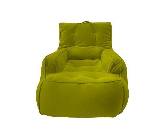 зелёное уличное лаунж-кресло Tranquility Armchair велюровое для террасы, сада и веранды