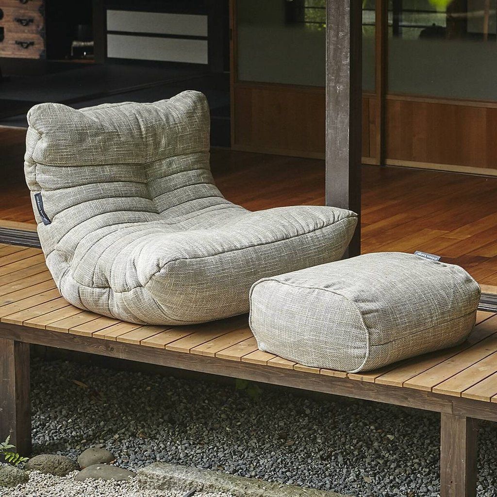 натуральное акустическое кресло-мешок Acoustic Lounge из Sofa Weave для офиса, переговорной и студии — вид сбоку