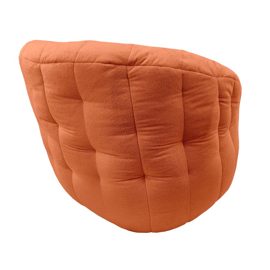 терракотовое полукруглое бескаркасное кресло Butterfly Sofa для гостиной, домашнего кинотеатра и офиса