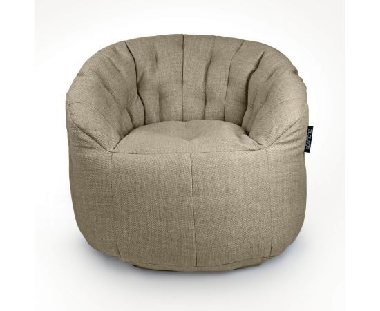 натуральное полукруглое бескаркасное кресло Butterfly Sofa из рогожки для гостиной, домашнего кинотеатра и офиса