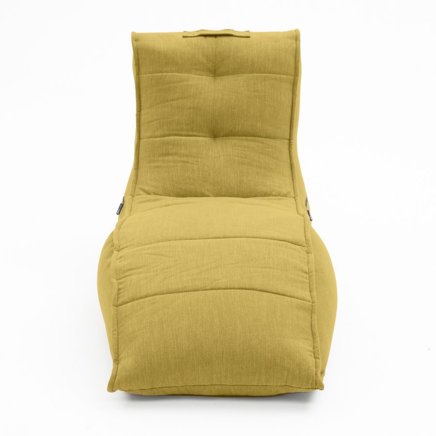 жёлтое бескаркасный лаунж-диван Avatar Sofa шенилловое для гостиной, кабинета и лаунж-зоны