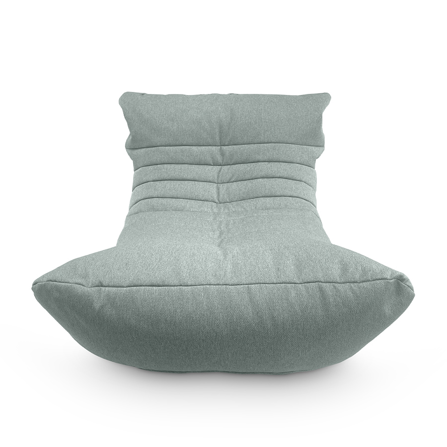 мятное акустический бескаркасный диван Acoustic Sofa жаккардовое для домашнего кинотеатра, офиса и студии — вид сбоку