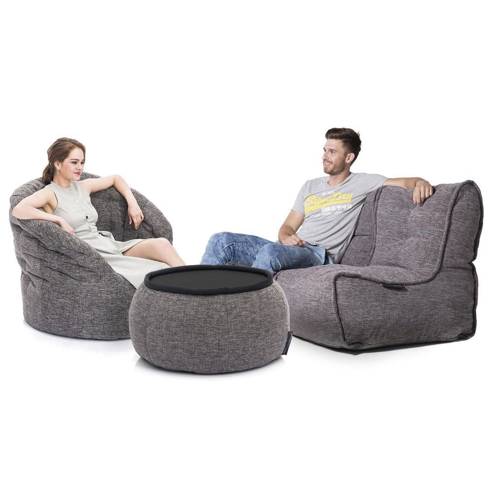 тёмно-серое комплект мебели для дома Maison Package из Sofa Weave для гостиной и спальни