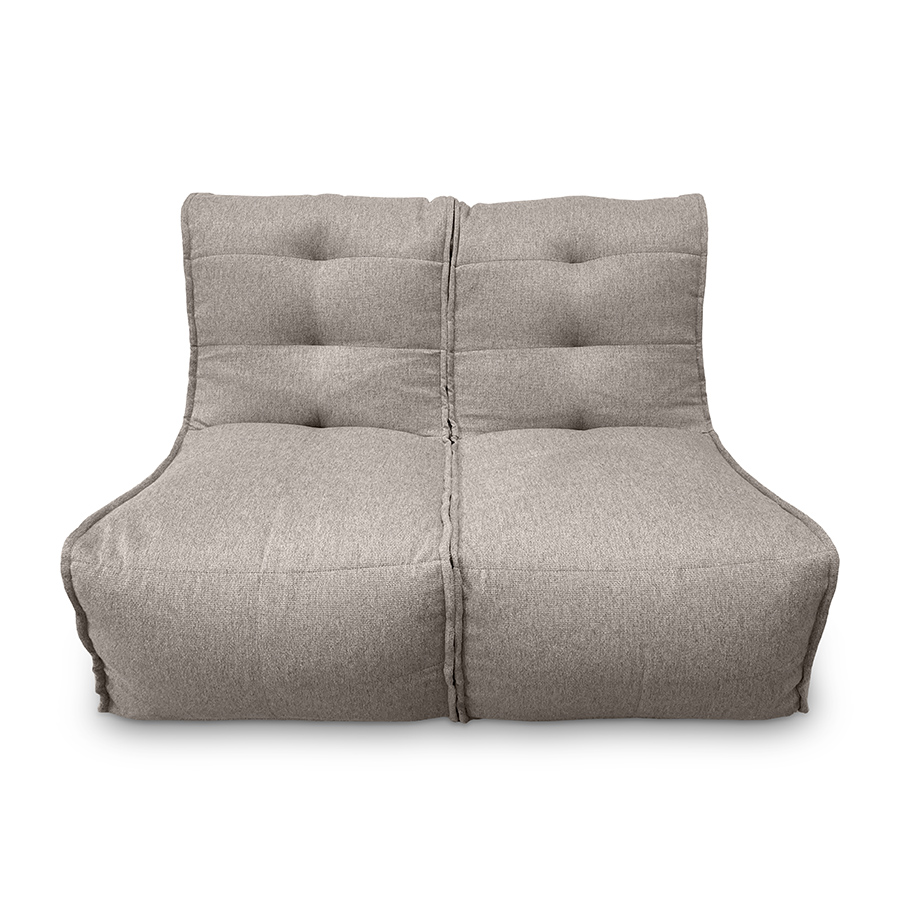 серое двойной модульный диван Twin Couch жаккардовое для гостиной и переговорной