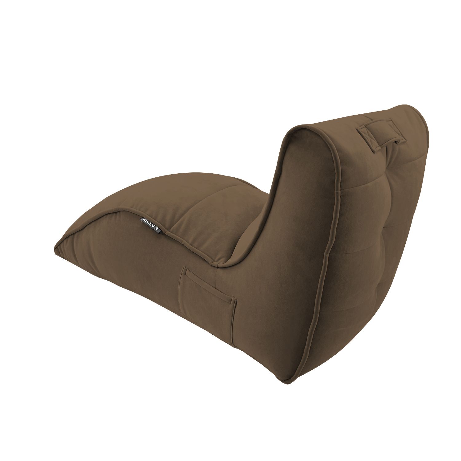 шоколадное бескаркасный лаунж-диван Avatar Sofa велюровое для гостиной, кабинета и лаунж-зоны — фото в интерьере